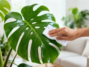 Zdrowa sansewieria w minimalistycznej doniczce, ustawiona w jasnym, nowoczesnym salonie pełnym naturalnego światła.