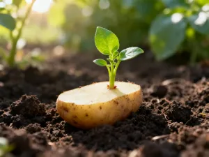 Klon palmowy o delikatnych, głęboko czerwonych liściach na tle spokojnego, zielonego ogrodu w promieniach słońca.
