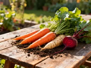 Zbliżenie na niebieskie i fioletowe kwiaty ostróżeczki z kroplami rosy w słonecznym ogrodzie.